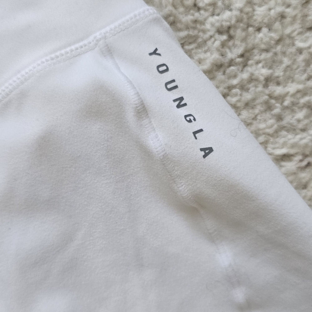 YoungLA White Bike Shorts - Picture 3 of 4